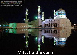 Reflections of Religion,  Likas Bay Mosque, Sabah Borneo,... by Richard Swann 